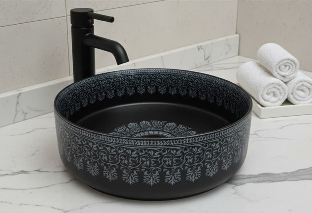 Designer Wash Basin | Table Top | Size: 400x400x120mm | Finish: