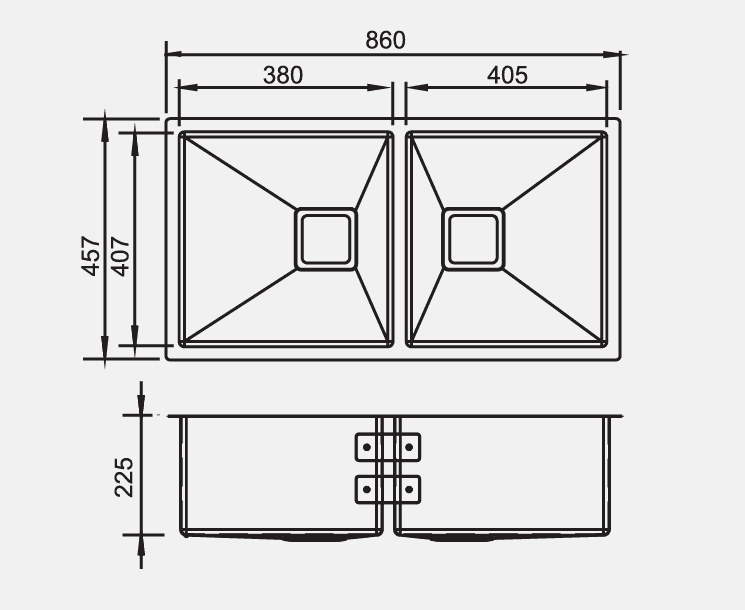 CARYSIL 34189 STEEL KITCHEN SINK – CHROME - Chrome — image 2