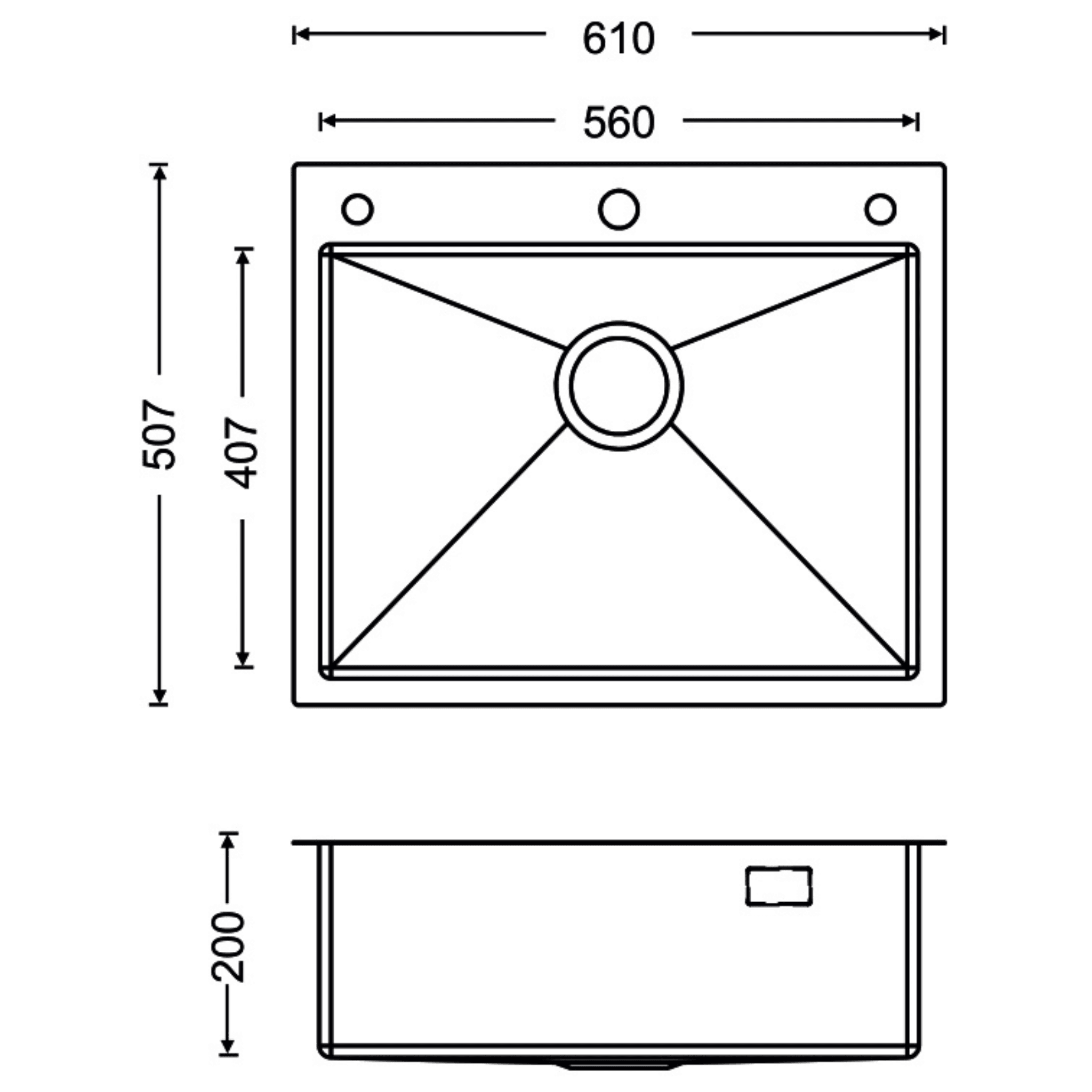 CARYSIL WORKSTATION 610 STEEL KITCHEN SINK – CHROME - Chrome — image 3