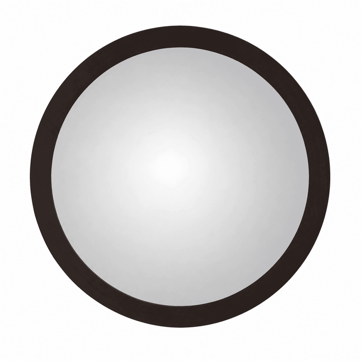 Rhive Mirror With Frame 595 mm Dia | Compatible With Rhive Wall Mounted Vanity Cabinet (Dark Brown)