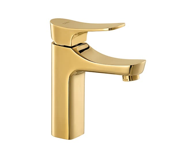 Perla Single Lever Basin Mixer ( Hot & Cold Water) | Chrome Finish | With 450 mm braided connection pipe