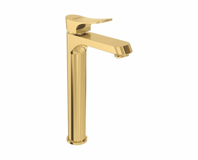 Perla Single Lever Basin Mixer ( Hot & Cold Water) | Chrome Finish | With 300 mm (12") Extended Body, 131.5 mm Spout Length and 600 mm Braided Connection Pipe