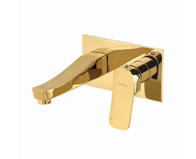 Perla Exposed Part for Wall Mounted Single Lever Basin Mixer ( Hot & Cold Water) | Compatible With Concealed Part F4065103 sold separately | Chrome Finish