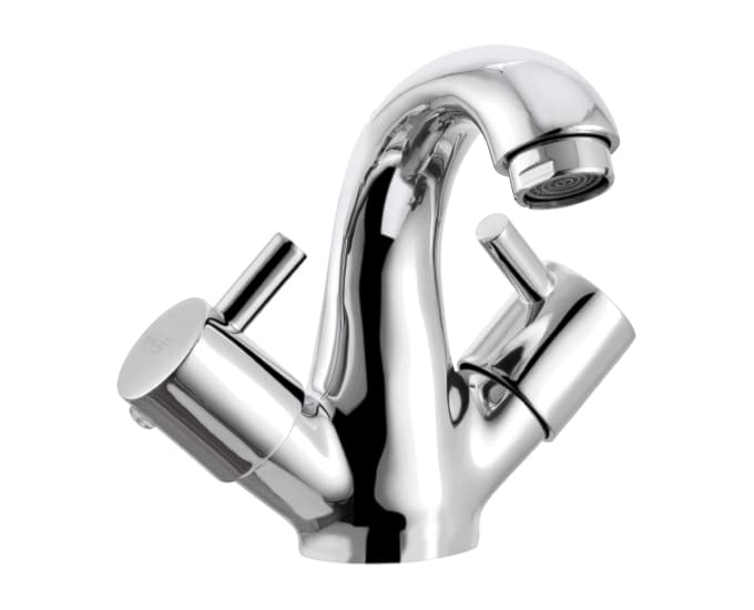 Garnet Basin Mixer | Chrome Finish | With 450 mm braided connection pipe