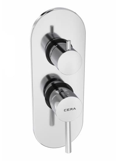 Fountain Exposed Part for 3 Outlet Single Lever Concealed Diverter | Chrome Finish | Compatible With Concealed Part F4070202 sold separately