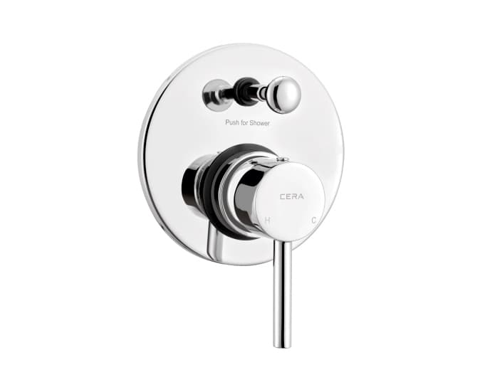 Fountain Exposed Part for High Flow Single Lever Concealed Diverter | Chrome Finish | Exposed Part With Tipton & Sleeve | Compatible With Concealed Part F4030301 sold separately