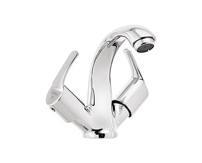 Vivana Basin Mixer | Chrome Finish | With 450 mm braided connection pipe