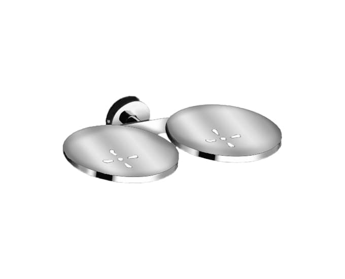 Meridien Double Soap Dish | Chrome Finish