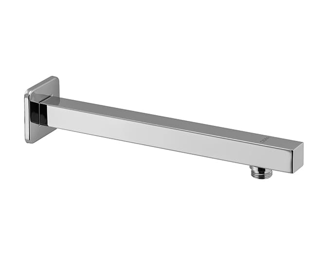 Overhead Shower Arm Square 300 mm (12") With Wall Flange | Chrome Finish