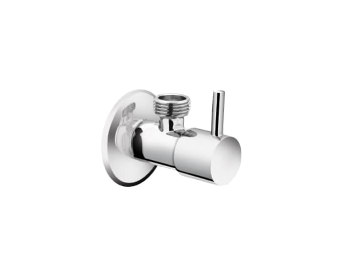 Angle Cock With Wall Flange | Chrome Finish