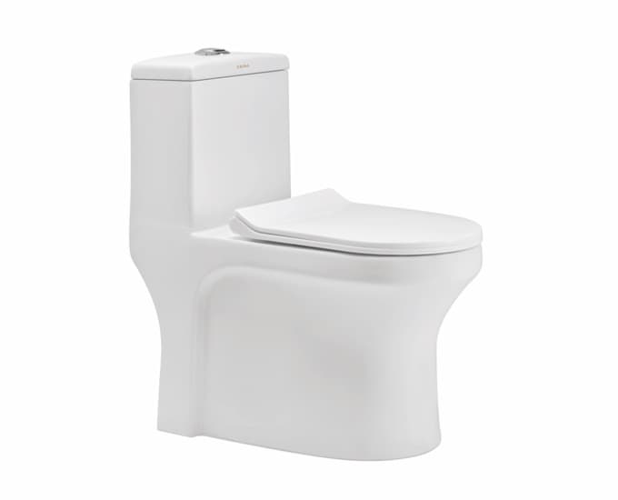 Cimba Rimless One Piece Toilet | With Slim Soft Close Seat Cover | S Trap 300 mm | Size: 660 x 340 x 735 mm