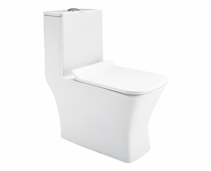 Cinova One Piece Toilet | With Slim Soft Close Seat Cover | S Trap 220 mm | Size: 675 x 350 x 780 mm