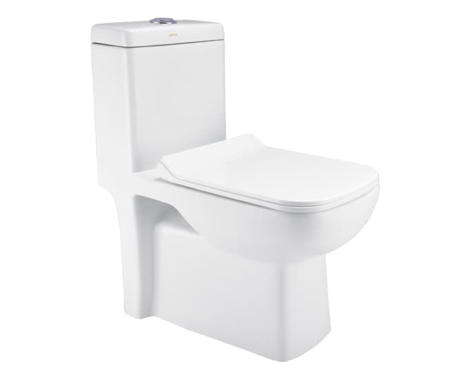 Claris One Piece Toilet | With Slim Soft Close Seat Cover | S Trap 220 mm | Size: 660 x 350 x 750 mm