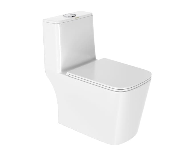 Charm 6D One Piece Toilet | With Duroplast Slim Soft Close Seat Cover | S Trap 300 mm | Size: 650 x 355 x 745 mm