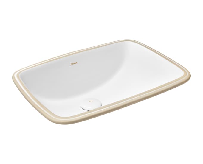 Camry Mini Under Counter Wash Basin | Finish: Snow White | Size: 490 x 380 x 175 mm | Without Tap Hole Provision