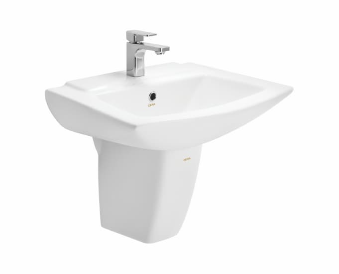 Concord Half Pedestal | Finish: Snow White | Height: 475 mm | Compatible With Concord Wall Hung Wash Basin (S2040112)