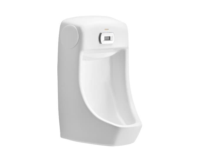 Cicily Lidless Urinal With Integrated Electronic Flushing System | Finish: Snow White | Size: 320 x 300 x 525 mm | Maximum Sensing Range: 300 mm / 12"  | 4x1.5V AA Duracell Batteries