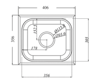 FUTURA DURA SINGLE BOWL 16X14X7 - DURA 16X14X7" — image 2