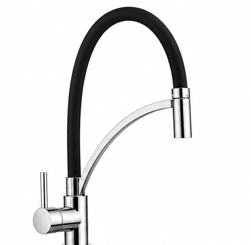 Faucet with Flexible Spout for Kitchen Sink | Colour: Black | Table Mounted