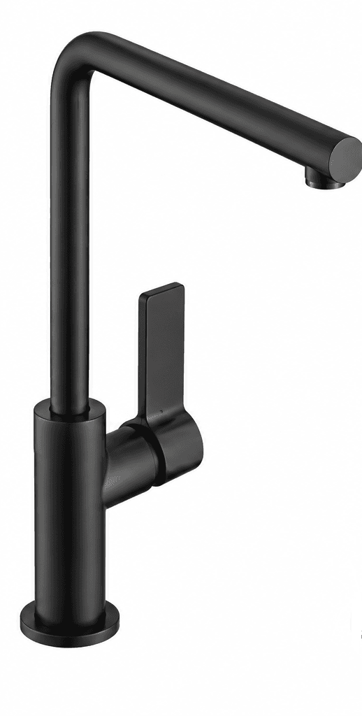 Faucet for Kitchen Sink | Colour: Black | Long Swivel Spout | Table Mounted