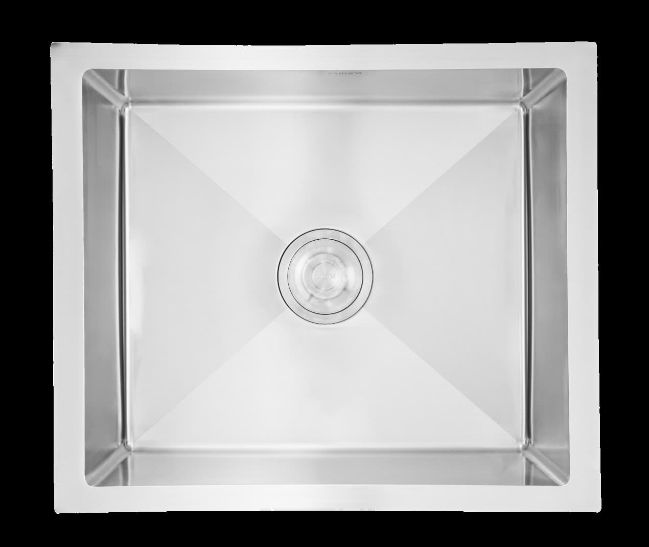 Hand Carved Single Bowl Kitchen Sink  14"x12"x7" (355x304x175mm) | SS 304 grade | Brush Finish | Suitable for Topmount, Undermount & Inset | Waste coupling included | Slab Cutting Size: 304x254mm