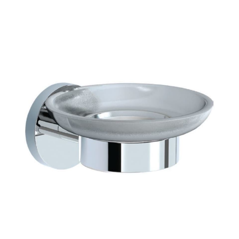 Soap Dish | Glass Plate | Drainage holes | Chrome Finish | Material: Stainless Steel