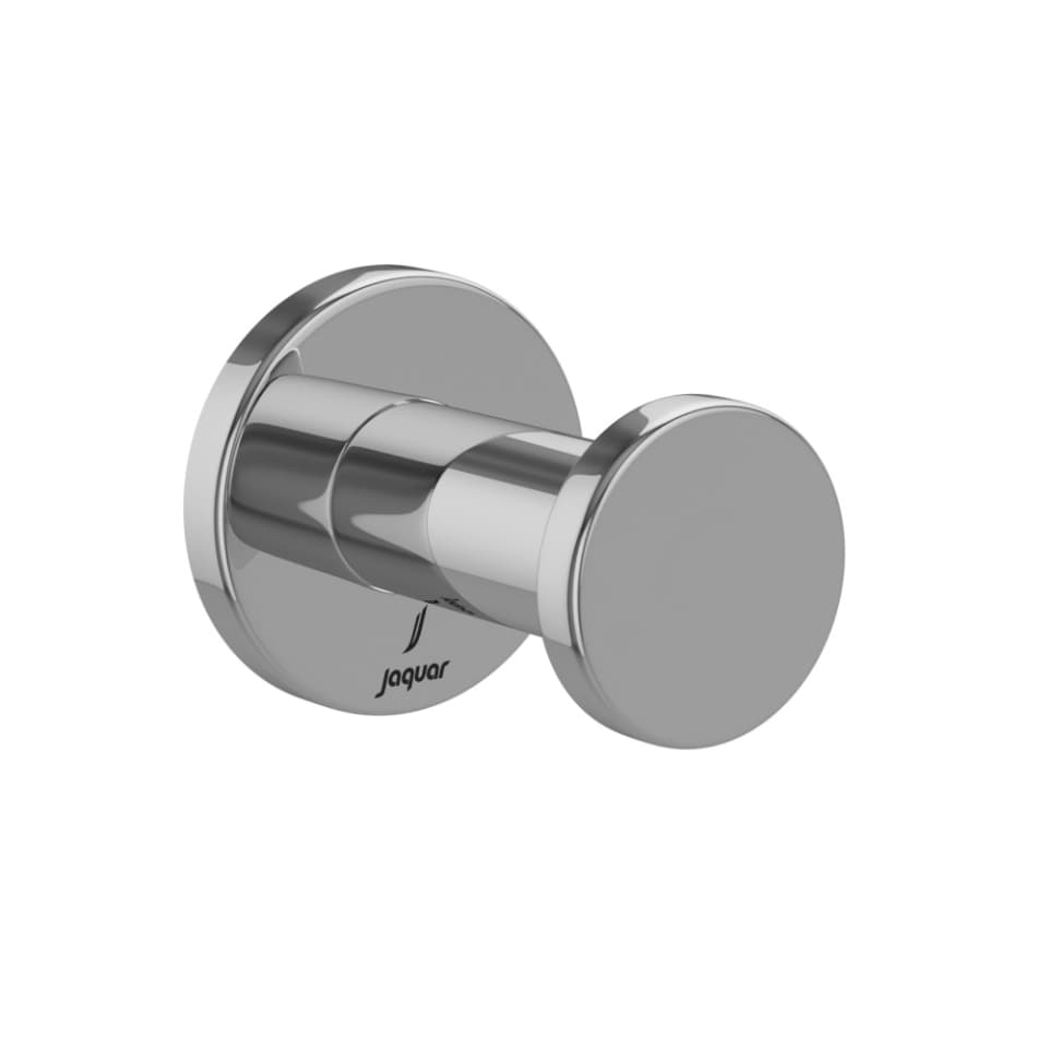Single Robe Hook with Flange | Round Shape | Chrome Finish | Material: Stainless Steel