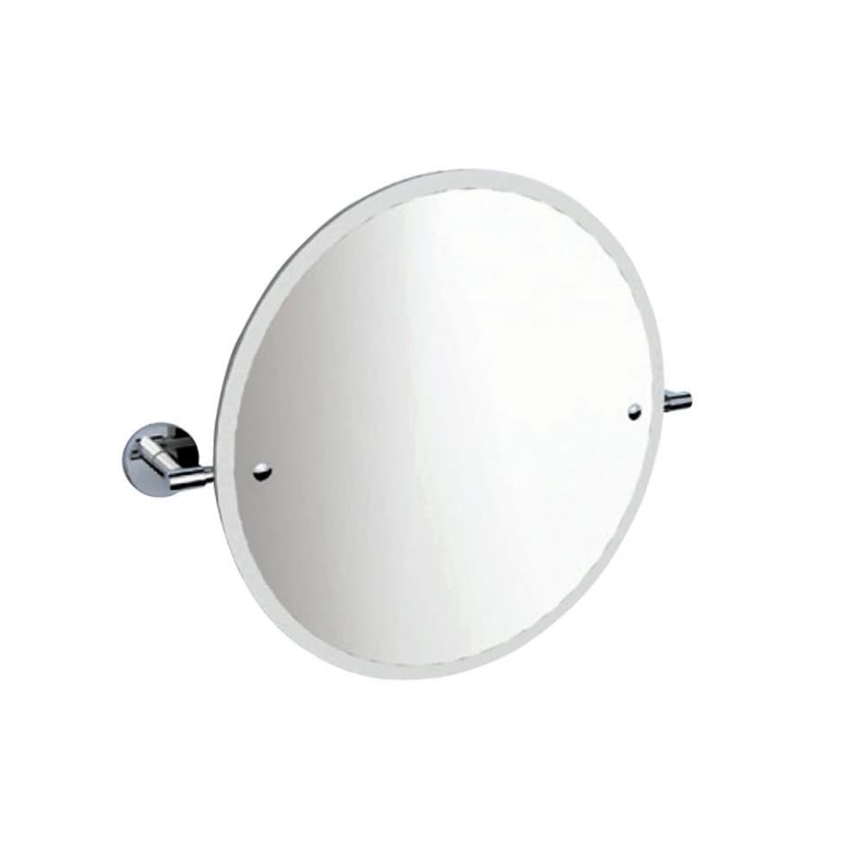 Swivel Mirror with Flange | Round Shape | Finish: Chrome | Material: Stainless Steel