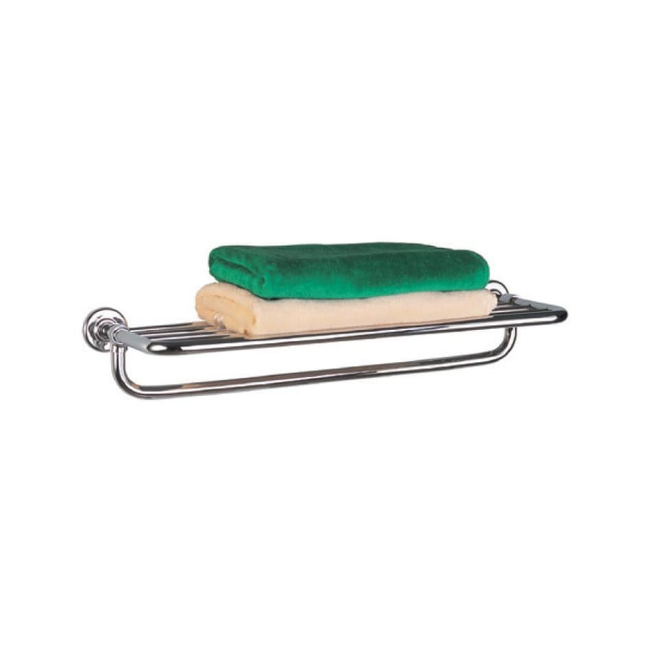 Towel Rack with Lower Hanger 600 mm | Chrome Finish | Stainless Steel