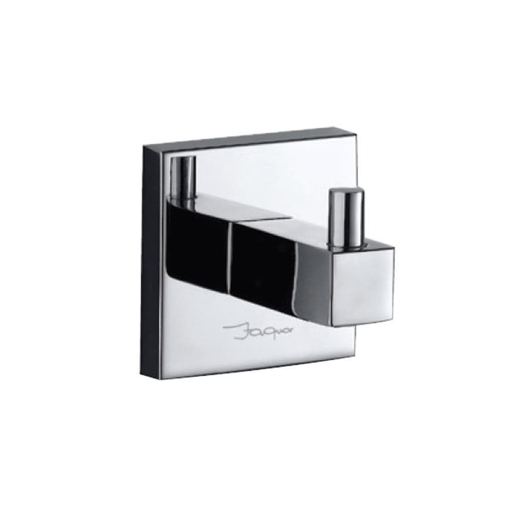 Single Robe Hook | Square Shape | Chrome Finish | Material: Stainless Steel