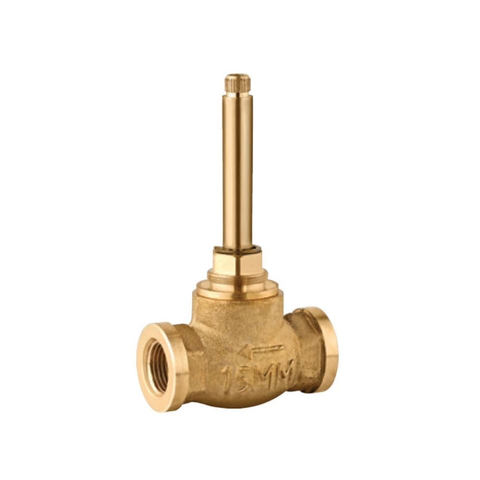 Concealed Part of Stop Cock Suitable for 15 mm Pipeline with Protection Cap (without Exposed Parts) | Left Hand Trim Kit | Chrome Finish | Material: Brass