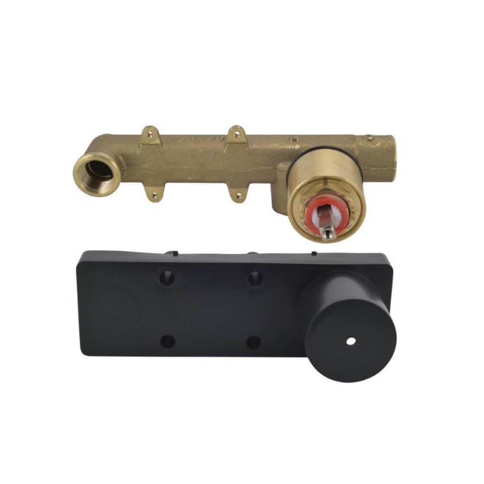 Concealed Body for Single Lever Basin Mixer (Hot & Cold Water) | Compatible with KUP-35233NKPM Exposed Part| Chrome Finish | Material: Brass