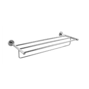 Towel Rack 600 mm with Lower Hangers | Chrome Finish | Stainless steel