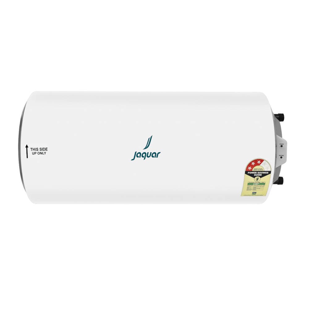 Elena Horizontal Storage Water Heater (Manual) 15 Litres, 2kW | Right Side Inlet Connection - Enamel-coated glass-lined tank, Multi-function safety valve, Adjustable thermostat, ISI Marked