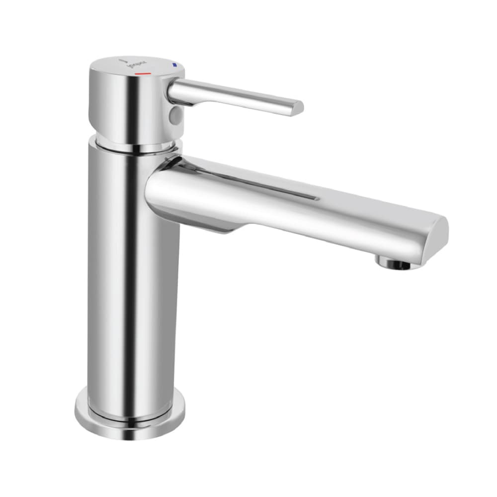 Florentine Prime Single Lever Basin Mixer (Hot & Cold Water) | Chrome Finish | With 450 mm Braided Connection Pipe
