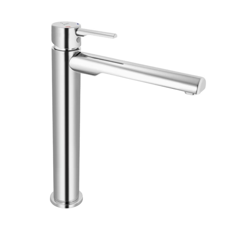 Florentine Prime Single Lever Basin Mixer (Hot & Cold Water) | Chrome Finish | 190 mm Tall Body and 600 mm Braided Connection Pipe