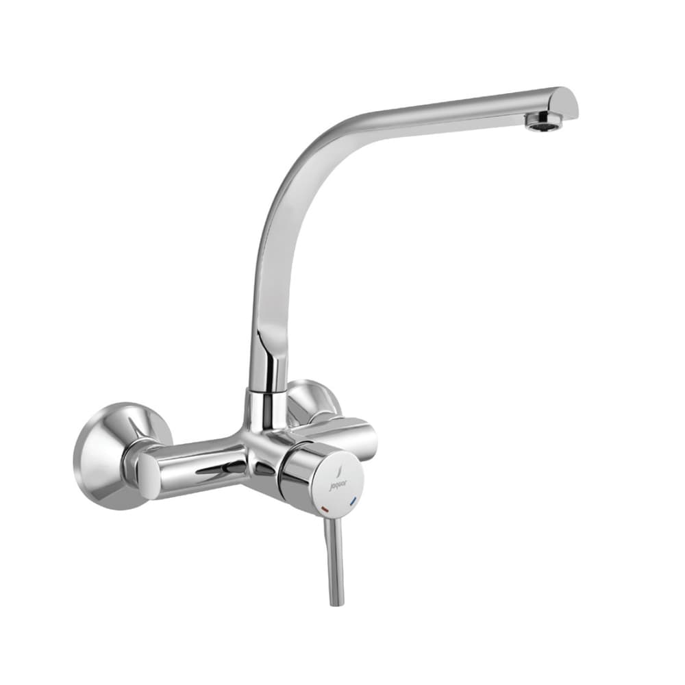 Florentine Prime Sink Mixer (Hot & Cold Water) | with Swinging Spout | Chrome Finish | Material: Brass | For Kitchen Use