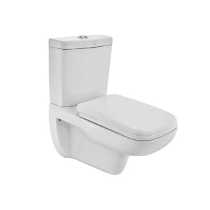 Florentine Rimless Toilet with Cistern with PP Soft Close Seat cover, Hinges, Dual Flush Cistern Fitting, Fixing Set | Size: 380 x 650 x 730 mm
