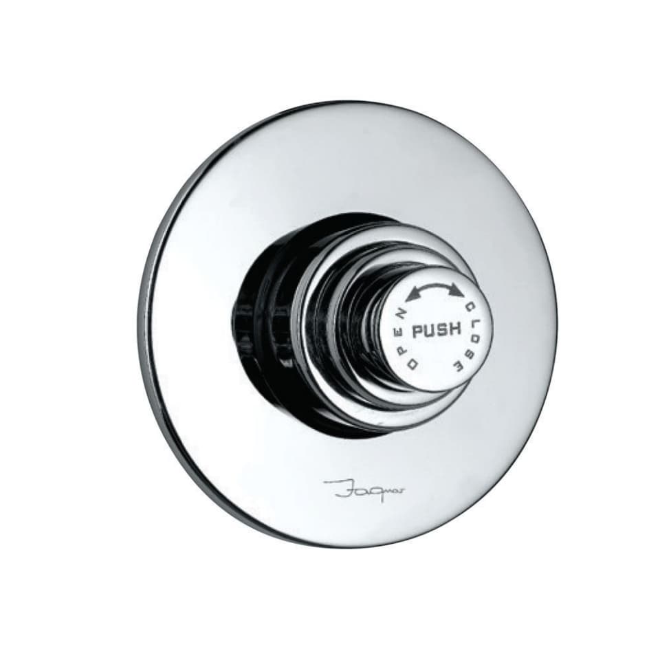 Flush Valve Dual Flow 40 mm Size (Concealed Body) with Exposed Shut off Provision with Round Flange | Finish: Chrome