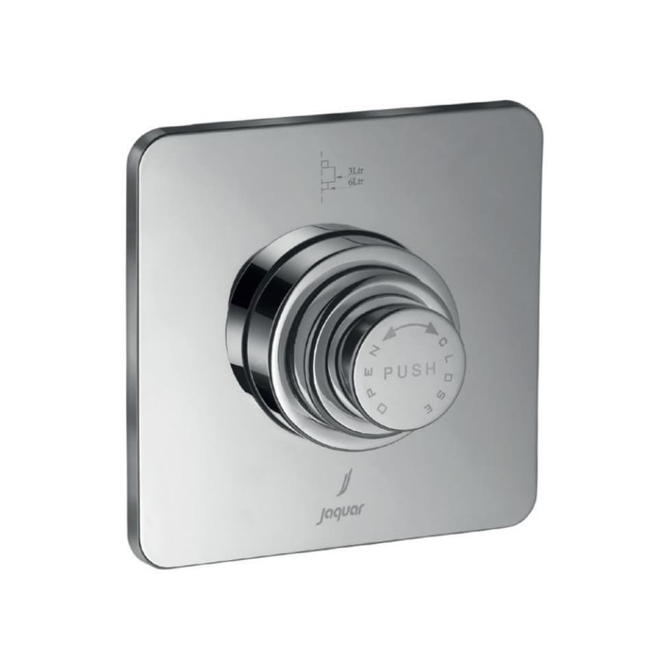 Flush Valve Dual Flow 40 mm Size (Concealed Body) with Exposed Shut off Provision & 100 mm with Square Plate | Finish: Chrome