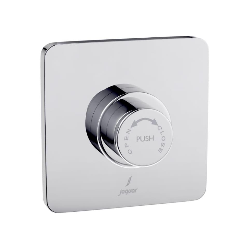 Flush Valve Regular 32 mm Size (Concealed Body) with Exposed Shut off Provision & 100 mm Square Plate | Finish: Chrome
