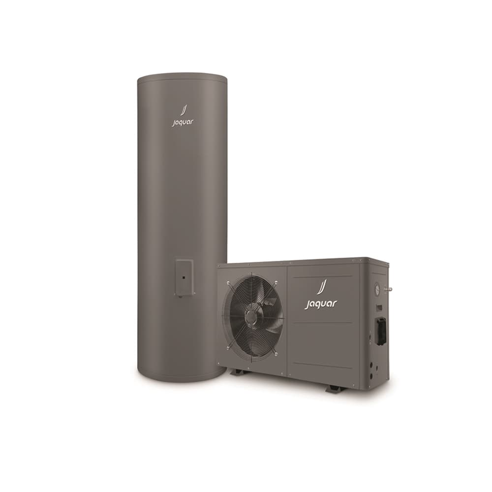 Integra-X Split Heat Pump Water Heater 200 Litres. Rated heating capacity: 3.6kW, ISI Marked. Recommended for: Centralised Heating Solution for Multiple Bathrooms | Finish: Grey
