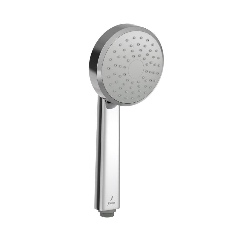 Hand Shower 95 mm Round Shape Single Flow (ABS Body Chrome Plated with Gray Face Plate) with Rubit Cleaning System | Chrome Finish | 1-Function