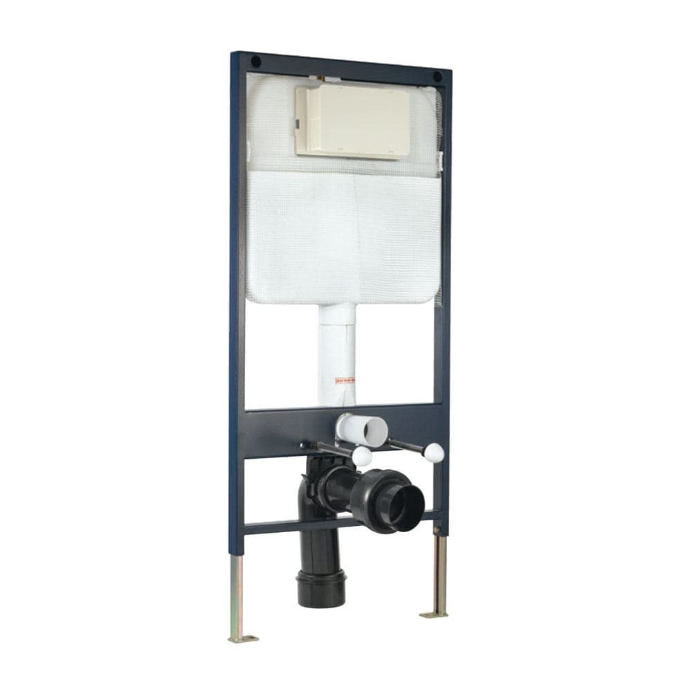 Concealed Cistern with full frame with "S" type drain pipe connection set | Dual Flush 3/6L | Finish: White