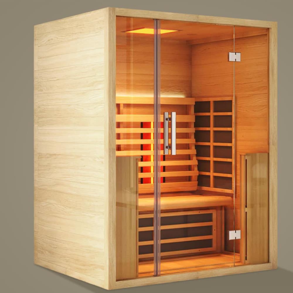 Paire Steam Room 2-Person | Size: 1300 x 1050 x 1900 mm | 4.5kW Steam Generator | Tempered Glass | Digital Control Panel | Material: Natural Alder Wood