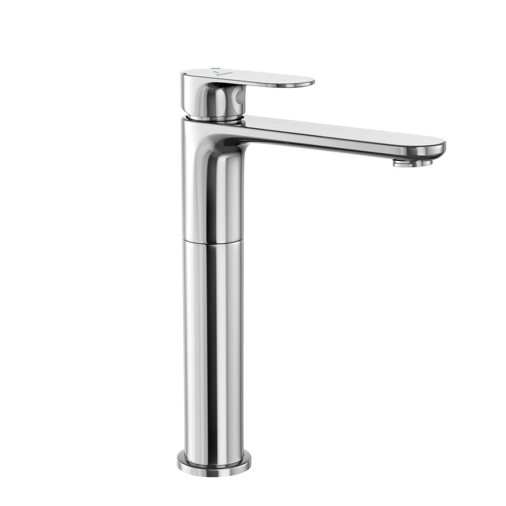 Opal Prime Single Lever Basin Mixer (Hot & Cold Water) | Chrome Finish | With 190 mm Tall and 600 mm Braided Connection Pipe