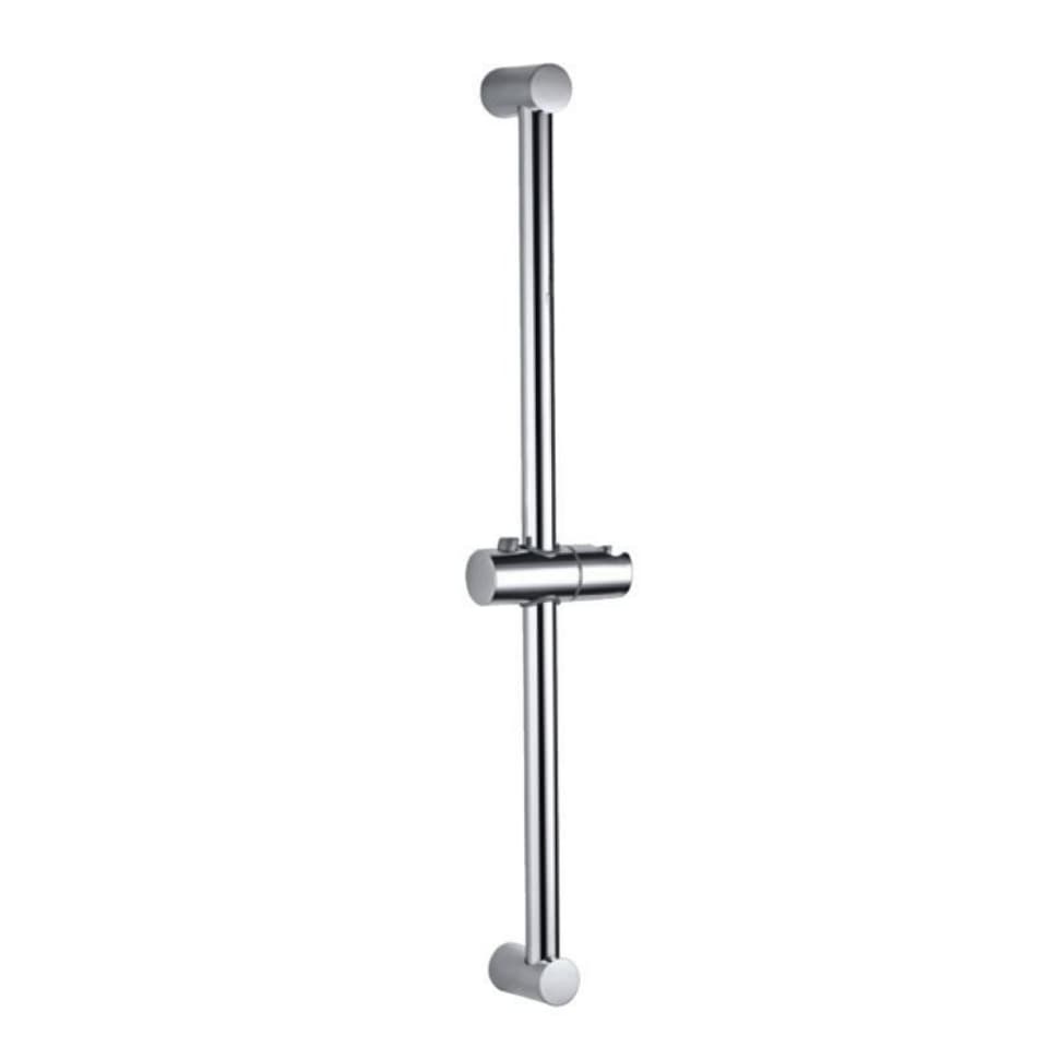Hand Shower Holder with Sliding Rail 24 mm dia. & 600 mm Long | Included: Soap Dish | Round Shape | Chrome Finish
