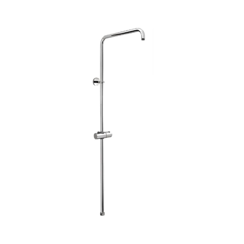 Exposed Shower Pipe for Wall Mixer with Hand Shower Holder, L-Type in Round Shape 20 mm | Size 1120 x 410 mm (for Connecting Overhead Shower & Sliding Holder for Hand Shower) | Chrome Finish