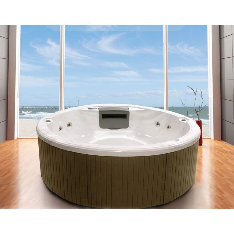 Nirwana Spa (5 seater) | Size: 2150 x 2150 x 920mm | Included: Jets, Stairs, Panels, Head Rest & Hard Cover