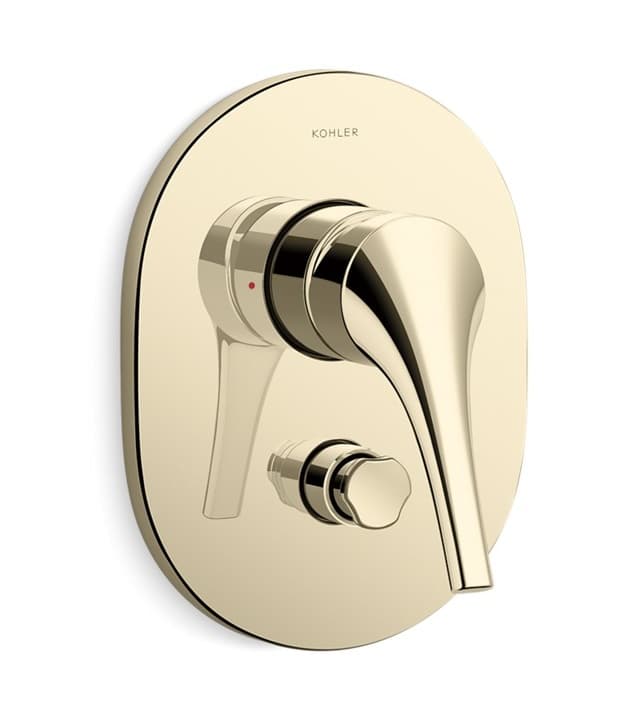 Vive Aqua Turbo 235 Exposed Part For High Flow Single Lever Concealed Diverter | Compatible With Concealed Part (K-882IN-NA Sold Separately) | French Gold Finish